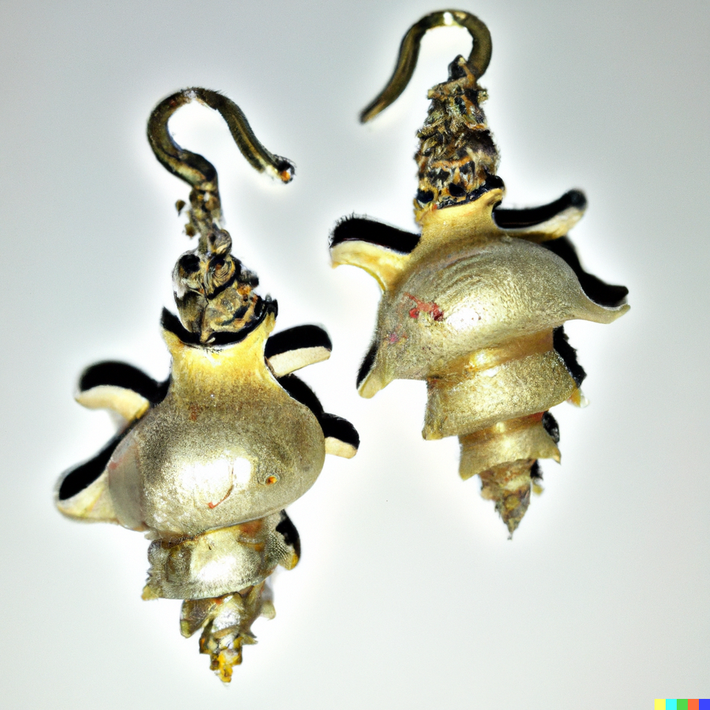 DALL·E 2022-10-08 15.52.36 - Conch ear danglers for tribal stretched ears.png